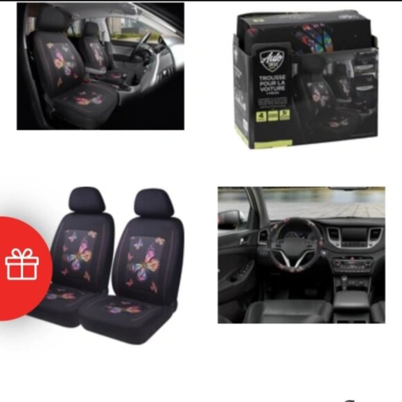 Auto Drive AUTO DRIVE Butterfly Car Seat Cover - Picture 1 of 6